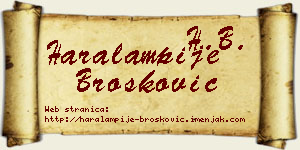 Haralampije Brošković vizit kartica